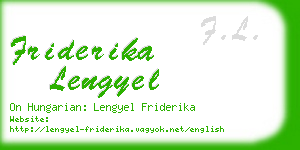 friderika lengyel business card